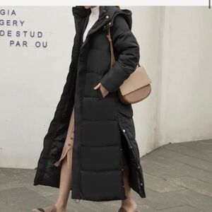 Ash fiona warm long quilted winter coat